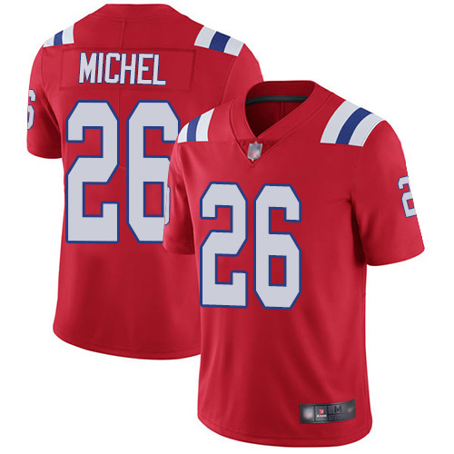 New England Patriots Football #26 Vapor Untouchable Limited Red Men Sony Michel Alternate NFL Jersey